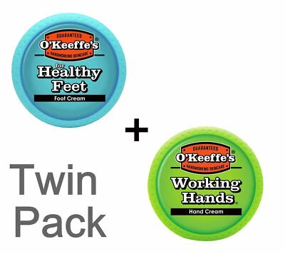 O'Keeffe's 1 X WORKING HANDS & 1 X HEALTHY FEET CREAM 91g TWIN ONLY £16.99