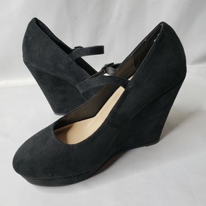 black mary jane wedges