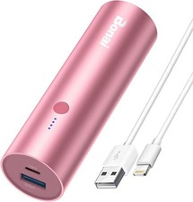 BONAI Portable iPhone Charger 5000mAh Power Bank for Mobile Phone Charging Cable