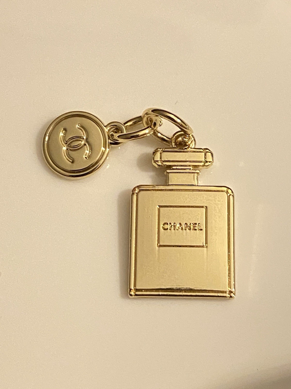 Chanel Zipper Pull Button Charm (Double Sided)