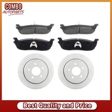 Rear Brake Rotors Ceramic Brake Pads For 1999-2002 Ford Expedition