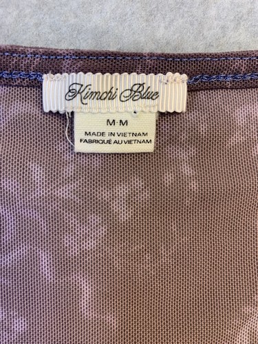 Kimchi Blue Top Womens M Babydoll Coquette Y2K Purple Swans - Picture 3 of 8