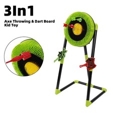 3In1 Axe Throwing Dart Board Kid Toy Set Backyard Indoor Outdoor Party Game.