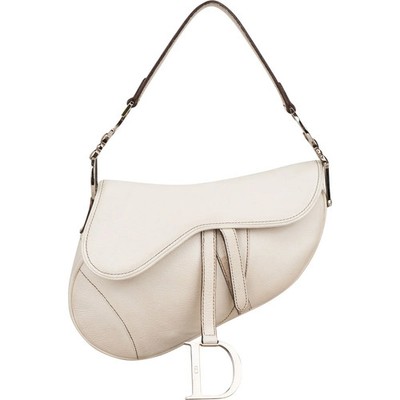 Christian Dior Grained Leather Saddle Shoulder Bag Tasche