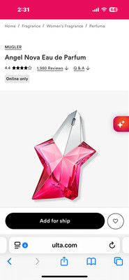 Angel Nova by Mugler For Women EDP 3.4oz/100mL DISCONTINUED 100% Authentic