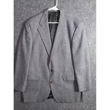 Polo University Club Ralph Lauren Grey Glen Plaid Wool Blazer 42R L005118M
