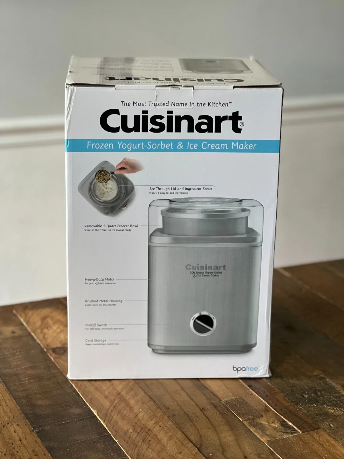 Cuisinart Ice Cream Maker Machine, 2-Quart Ice Cream, ICE30BC
Opens in a new window or tab