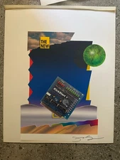 vintage original airbrush advertising technology painting & paste up signed ooak