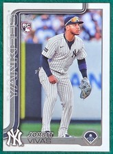 Jorbit Vivas - 2025 Topps Update Series #US258 -New York Yankees Rookie Baseball