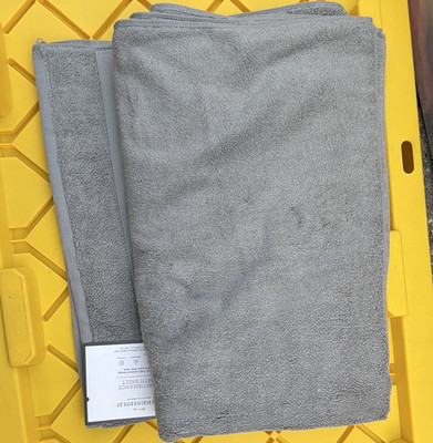 Threshold Performance Bath Sheet Gray 33x73 Cotton Absorbent OEKO-TEX