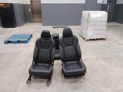 '18-'23 SUBARU XV CROSSTREK 2 row black leather seat set power heated OEM