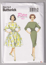 6242 BUTTERICK Retro '60 - DRESS w Continuous Sleves - Sz 6/8/10/12/14