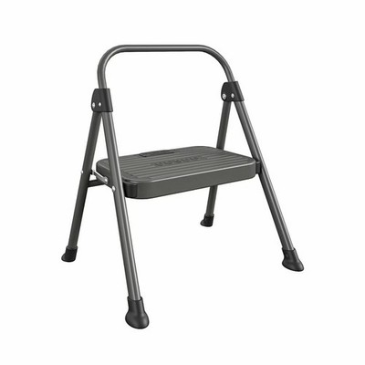 Cosco 1 Step All Steel Folding Step Stool Black 225 lb Capacity No Assembly