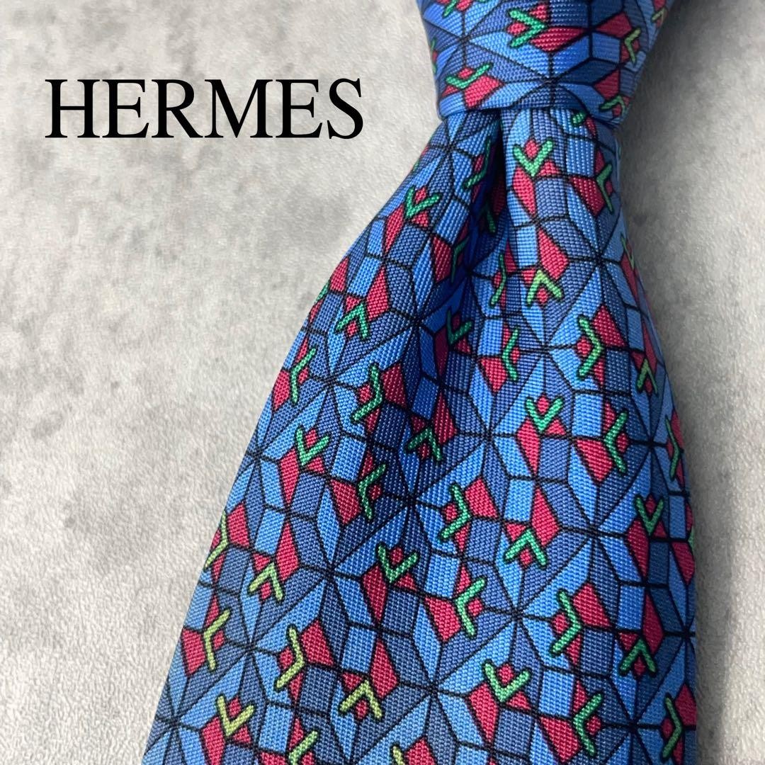 HERMES Geometric Pattern Checkered Mysterious Pat… - image 1