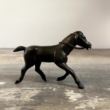 Vintage Brown Horse Plastic Play-set Piece: No Saddle No Rider