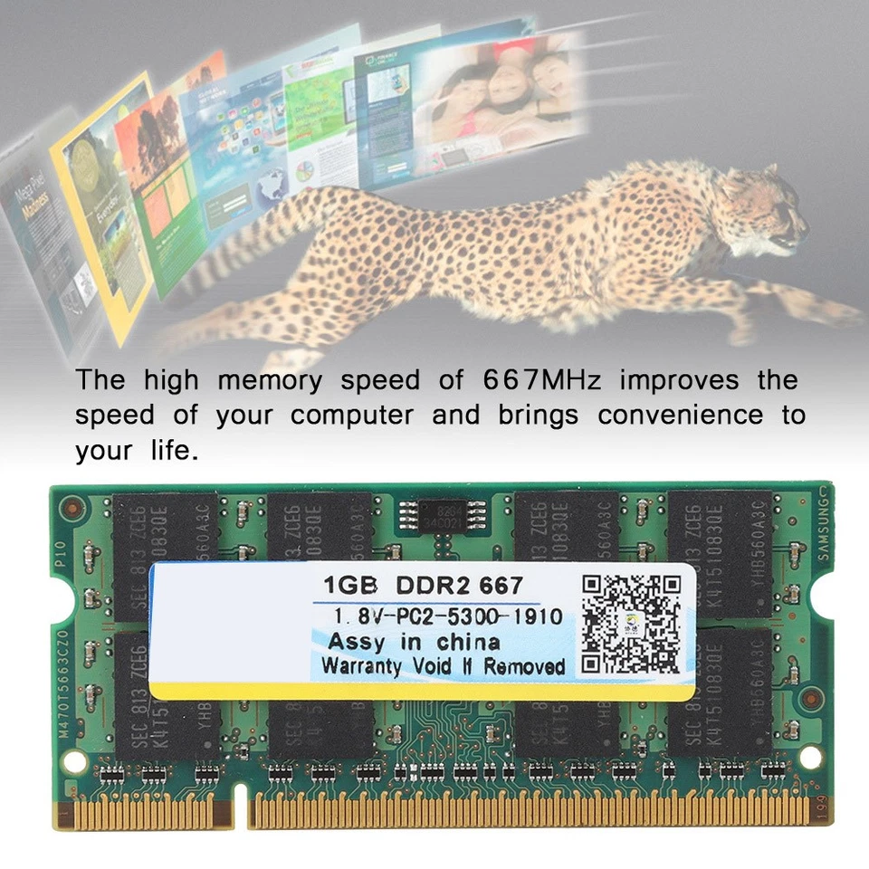 Xiede DDR2 667 1.8V 1GB RAM Module Fully Compatible For Laptop - Image 2 of 4