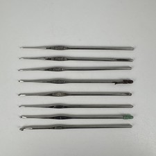 Lot Of 8 Vintage Steel Crochet Hooks Craft Tools Boye  More Different Sizes