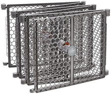 Super Wide Baby Gate Play Yard 192 inch 2-in-1 Adjustable Playpen Gray