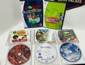 Sega Dreamcast System Black Sports Console -  HDMI Adapter- 8 Games - VMU Memory