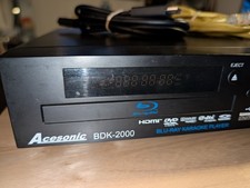 Acesonic BDK-2000 Blu-Ray Karaoke Player HDMI Ethernet Dolby Tested Working