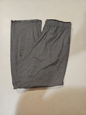 Tahari Lounge Pants Blk/white Stripes Soft Size Large Wide Leg Stretch A1274 