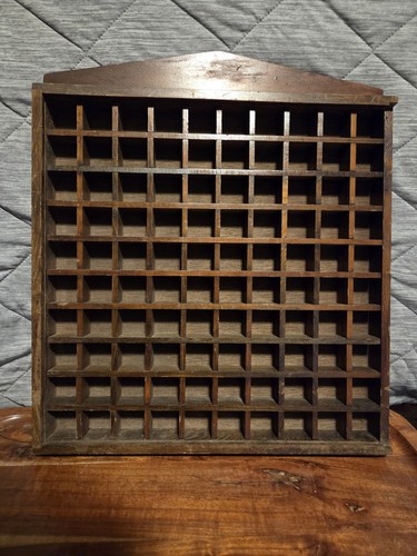 Vintage Wood Thimble Trinket Shelf - Holds 100 trinkets -Ready to Hang