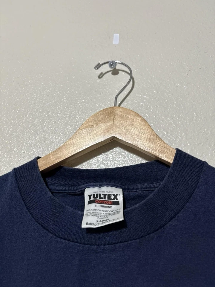 复古 Joe Satriani T 恤尺寸 XL 夜光肉巨人巡回赛 1995 - 96 蓝色 — 第 2/4 张图片