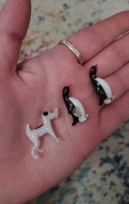 Handblown Art Glass Lamp Work Miniature animal Lot of 3 Figurines