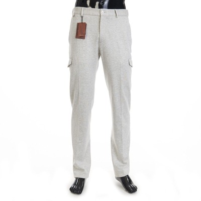STEFANO RICCI 1300$ Cargohose - Grau Baumwolle, Stretch, Taschen