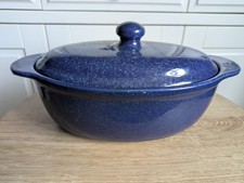 Vintage Kalahari Sands Blue Individual Oval Casserole Serving Gratin Dish 2L VGC