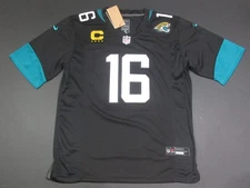 Trevor Lawrence Jacksonville Jaguars 2025-26 Captains Patch Game Jersey Black