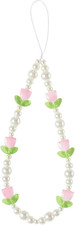 Beaded Phone Charms Cute Aesthetic Tulip Lanyard Strap Girl Wrist Chain, Phone K