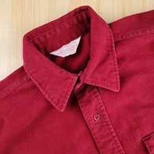 Vtg Frostproof Chamois Flannel Shirt Mens Large Red USA Heavy Gorpcore Work