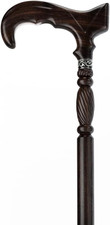 Handmade Wooden Walking Cane Solid Men Women Ergonomic Stick Senior Elderly 36"
