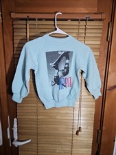 True Vintage 80s Kids Child Skater Skate Art Tee Crewneck Sweatshirt Small 90s