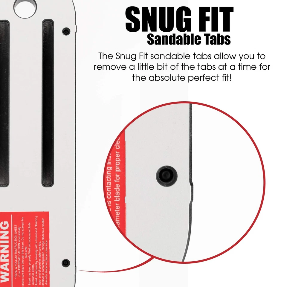 Inserto Phenolic Zero Clearance compatible con Delta Uni-Saw Contractor | Lar... Foto 4 de 4