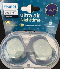 Philips Avent Ultra Air Nighttime Soother 6-18 months 2 Dummy’s