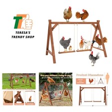 Chicken Roosting Bars for Hens with 2 Swings,Chickens Perch for Pet's Healthy...