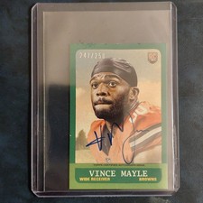 Vince Mayle Auto. #247/250. 2015 Topps 1963 Mini. Rookie Card 63a-vm.. rookie card picture