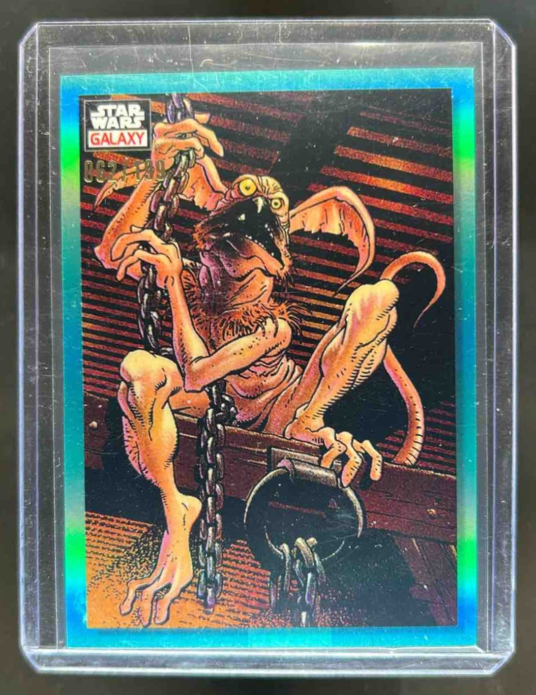 2023 Topps Chrome Star Wars Galaxy Salacious B. Crumb Aqua Refractor #/199