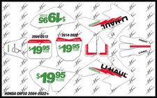 HONDA CRF50 GRAPHICS KIT DECALS THICK AND HIGH GLOSS......