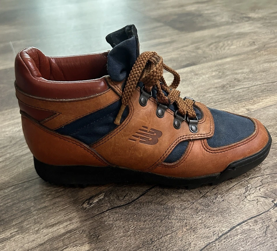 Женские кожаные туристические ботинки New Balance винтаж 1980-е 8,5 сделано в США Rainier средний верх - Изображение 2 из 4