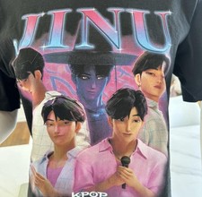 KPOP Demon Hunters unisex Black Graphic Cotton T-Shirt Crew Neck Short Sleeve