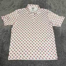State of Mine Mens XL Texas Shape USA Flag Polo Shirt Performance Golf