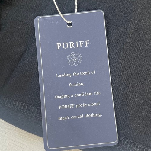 Poriff Turtle Neck Shirt Mens 2XL Black New Long Sleeve - Picture 8 of 9