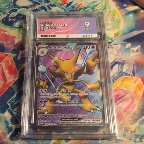 2023 151 Alakazan EX Secret Rare 188 Ace Grade 9 Mint