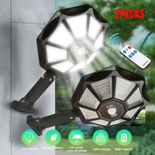 2X Solar Light Outdoor Motion Sensor Wall 168 LED Waterproof Garden Street Lamp