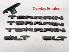 Matte Black OVERLAY Door Tailgate  Emblem Badge  SLT Fit GMC Terrain