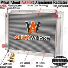 Universal 4 Row Aluminum Airboat Radiator 31''W x 21''H High Performance 209000