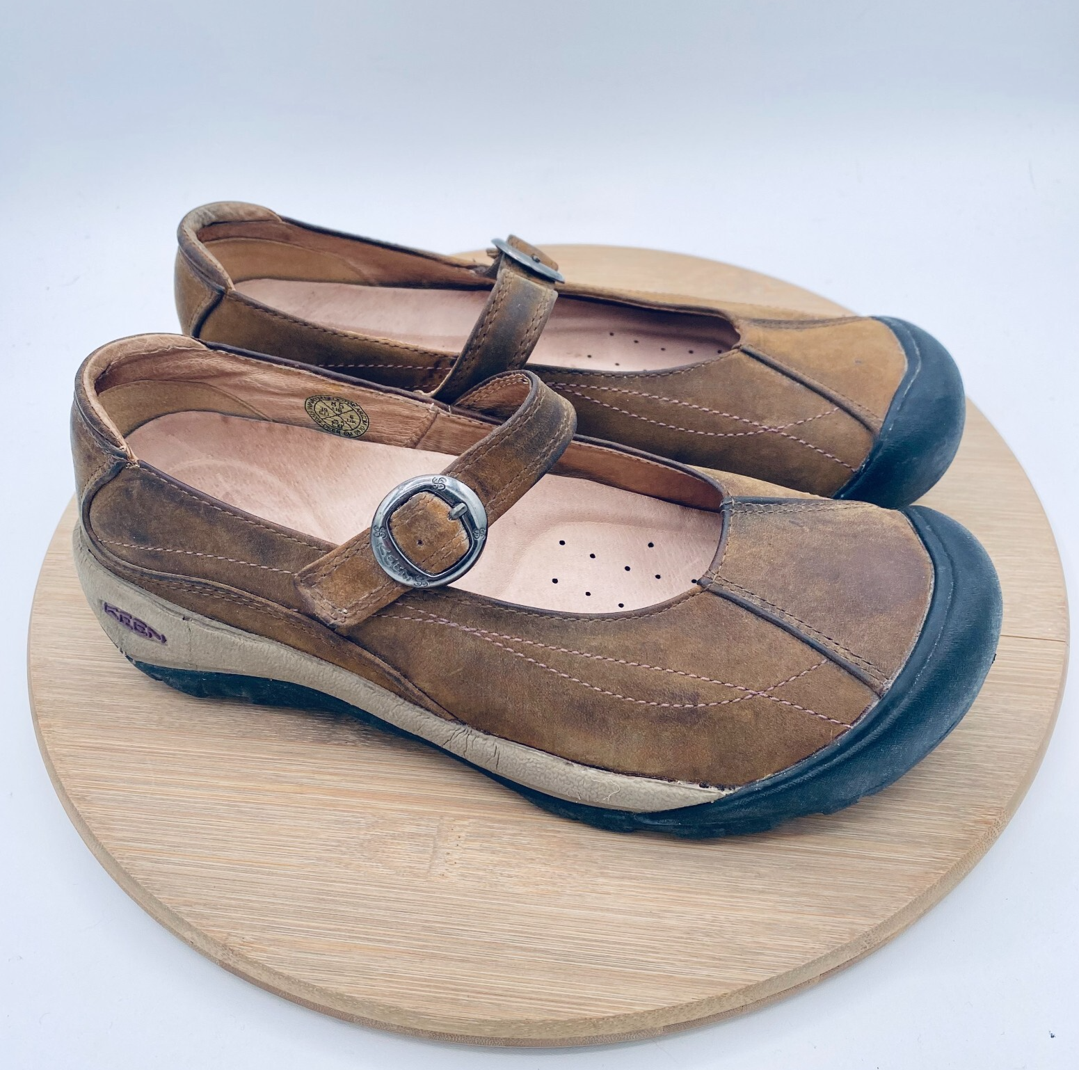 Scarpe Keen donna 8 5 39 pelle marrone Mary Jane atletiche